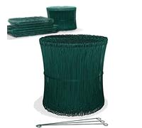 Heimfleiss® Lot de 1000 fils de liaison gainés en vert 1,4 x 100 à 300 mm (1000 pièces) - Fil de liaison en béton inoxydable et durable - Fil à œillets pour perceuse, pince à épiler et perceuse