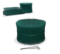 Heimfleiss® Lot de 1000 fils de liaison gainés en vert 1,4 x 100 à 300 mm (1000 pièces) - Fil de liaison en béton inoxydable et durable - Fil à œillets pour perceuse, pince à épiler et perceuse