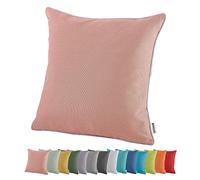 heimtexland ® Coussin de salon extérieur décoratif - Effet lotus - Résistant aux intempéries, à la saleté et à l'eau - Coussin de jardin 45 x 45 cm - Coussin d'extérieur - Type 551 - Vieux rose