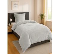 Heimtexland Ensemble de literie d'hiver en corduroy douillettement doux et chaud 'Cashmere Touch' réversible avec housse de couette - Set 80x80 | 135x200 Super Doux régulateur de température respirant