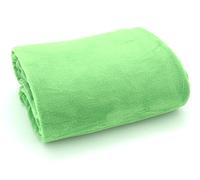 heimtexland grande couverture câline super douce XL H×L 150×200 cm en vert clair microfibre couverture flanelle douillette chaude - légère - sans peluches couverture de QUALITÉ SUPÉRIEURE Typ176