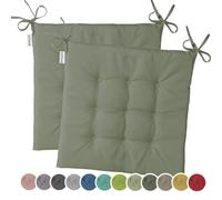 heimtexland Pack de 2 Coussins de chaise d’extérieur Coussins d’assise imperméables résistants aux intempéries Coussins de jardin 40 x 40 cm matelassés pour chaise de jardin Banc de jardin Housse de