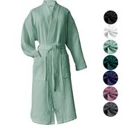 Heimtexland : Peignoir en coton, motif gaufré, idéal pour les voyages, les saunas et les bains. 100% coton, léger, à séchage rapide, agréable pour la peau. Modèle pour femmes et hommes, type 881, coul
