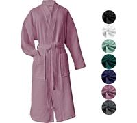 Heimtexland : Peignoir en coton, motif gaufré, idéal pour les voyages, les saunas et les bains. 100% coton, léger, à séchage rapide, agréable pour la peau. Modèle pour femmes et hommes, type 881, coul