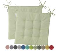 heimtexland Typ551 Lot de 2 coussins de chaise d'extérieur imperméables et résistants aux intempéries - 40 x 40 cm - matelassés - Pour chaise de jardin - Coussins résistants aux UV - Couleur menthe