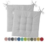 Heimtexland Typ551 Lot de 2 coussins de chaise extérieurs imperméables et résistants aux UV - 40 x 40 cm - matelassés - Pour chaise de jardin