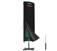 HEIMUNI Housse Parasol Droit Ø 2-4m Grande Housse de Parasol Deporte en Tissu Oxford 420D Imperméable Bache Parasol de Jardin Exterieur, Housse de Protection pour Parasol avec Tige (220x50/50cm)