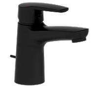 Heinrich Schulte alpha_100 mitigeur lavabo Z058132-00280 avec garniture de vidage , noir mat