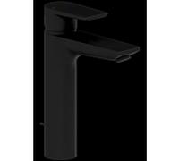 Heinrich Schulte alpha_400 mitigeur lavabo Z069003-00280 saillie 145mm, haut, avec garniture de vidage , noir mat