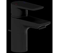 Heinrich Schulte alpha_400 mitigeur lavabo Z069122-00280 projection 105mm, avec garniture de vidage , noir mat