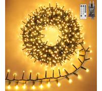 HeiPard Guirlande Lumineuse Extérieure Cluster 9 m 600 LED, Blanc Chaud | Lumineuse de Noël 8 Modes Minuterie IP44 Étanche mémoire pour Décoration Intérieure Extérieure Sapin, Jardin, Patio, Fête