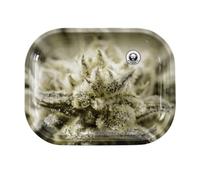 Heisenberg Plateau roulant de style botanique en métal 18 x 14 cm - Plateau rotatif avec motif plantes