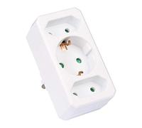 HEITECH Fiche multiprise Electrique Triple avec sécurité Enfant - multiprise Murale Triplite sans Interrupteur, capacité de Charge jusqu'à 3500W Max. - Bloc multiprise