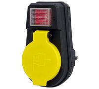 HEITECH Promotion GmbH 04003655 Adaptateur 1 voie pour extérieur, 3680 W, 250 V, noir/jaune, 1 pièce