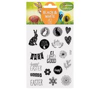 Heitmann Eierfarben - 2 planches de stickers Black & White.