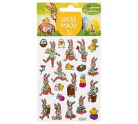 Heitmann Eierfarben - Sticker lapin Maxi - 2 feuilles de motifs, 1018612, multicolore