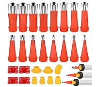 Hejo 27 Pièces Kit Embout Cartouche Silicone de Calfeutrage, Canule Silicone de Calfeutrage Universelle en Acier Inox, Applicateur Joint Silicone Intégré, Outil de Finition pour Colle et Scellant