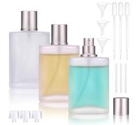 Hejo 3Pcs Flacons Vaporisateur Parfum Vide 50ml Avec Entonnoirs, Pipettes - Pour les Voyages, les Familles et l'Extérieur
