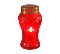 Hekasvm Bougies Funéraire LED, Lampe Funéraire Étanche IP44 Pour L'extérieur, Lumière Funéraire À Piles, Bougies De Cimetière (C)