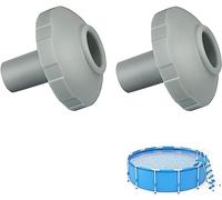 Hekasvm Buse De Refoulement Piscine avec Petites Crépines, Buse D'entrée Rotative pour Piscine, Idéale pour Accessoires Piscine Hors Sol 2.7 * 8.5 * 9CM (Lot de 2)