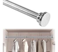 HEKOBAG Tringle à Vêtements Extensible 38-58cm, Barre Penderie Sans Perçage Antidérapant en Inox pour Dressing, Armoire, Chambre