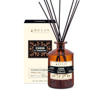Helan Cuoio e Tabacco - Parfum d'ambiance, Parfum d'ambiance avec bâtonnets diffuseurs d'encens et de Safran, Idées Cadeaux Déodorant et Parfum d'ambiance 500 ML, Parfums Made in Italy