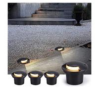 HELCEKOU Lot de 4 Spots LED enterrés étanches IP67 AC85265V pour Jardin, pelouse, terrasse et aménagement paysager - Économie d'énergie - Blanc Chaud 5W