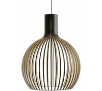 HELCEKOU Lustre Suspendu Style Nordique Classique Rond en Bambou tressé, Grande Lampe Suspendue pour îlot de Cuisine ou Table à Manger, Style bohème côtier tissé, pour Plafond (45 cm)