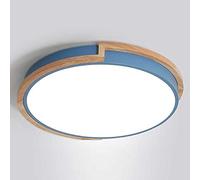 HELCEKOU Plafonnier LED à intensité Variable, encastré, Couleur Macaron, Style Bois, Rond, Ultra-Fin, Simple, pour Couloir et Balcon.