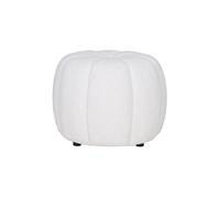 Helda - pouf - en tissu bouclette - Ecru