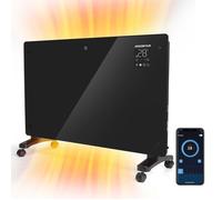 Helen Smart Convecteur électrique à panneau de verre ultra fin, 1000/2000W