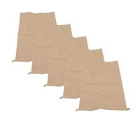 HELEVIA 5 Sacs à Feuilles Tissés Composites en Papier Kraft, Sac de Rangement de Jardin Réutilisable 100x50cm pour le Nettoyage de la Pelouse de la Maison