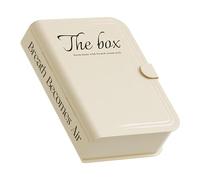 HELEVIA Boîte de Rangement de Bureau avec 8 Grilles, étui de Rangement pour Câbles de Données, Clés de Câble de Chargement, Bijoux (Blanc crème)