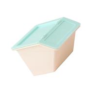 HELEVIA Mini Boîte de Rangement de Bureau, Organisateur à Couvercle Rabattable Empilable en Plastique pour Accessoires de Maquillage de Bijoux de Papeterie (Verte)