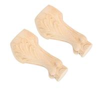 HELEVIA Pieds de Meubles en Bois, 2 Pièces en Bois D'hévéa sculpté, 15 X | Bois D'hévéa, Motif sculpté, Table Basse, canapé, Armoire, unité de Chevet, Pied D'armoire, Raccord de Remplacement