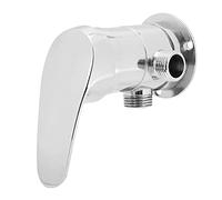 HELEVIA Vanne de Dérivation de Douche à 3 Voies G1/2 Pouces, Débit D'eau en | Alliage de Zinc, Placage Antirouille, Contrôle du Débit, Compatible Douchette à Main, Compatible Mélangeur, Vanne D'angle