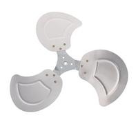 Hélice de Ventilateur 3 Pales Aluminium, Trou 8mm, Argenté | Vis Incluses, Plaque Centrale Triangulaire, Remplacement pour Ventilateur de Sol Industriel, Usage Atelier et Entrepôt