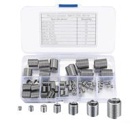 Helicoil Kit de réparation de filetage 60 pièces en acier inoxydable pour filetage M3 compatible avec les trous taraudés dénudés dans les machines et équipements