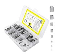Helicoil Lot de 60 inserts filetés auto-taraudeurs M3 M4 M5 M6 M8 M10 M12 Kit de réparation de filetage intérieur pour l'industrie de la transformation du métal et du plastique