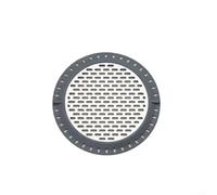 Helilyco 304 pour bonde de douche en acier inoxydable, pour filtre à cheveux rond avec joint en silicone pour évier de salle de bain, filtre anti-obstruction facile à nettoyer, gris, 12,7 x 9,8 cm
