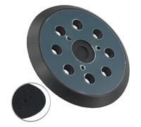 Helilyco 8 trous 125 mm (12,7 cm) Tapis de support de rechange pour ponceuse orbitale aléatoire, compatible avec Bosch BO5030/BO5041, DeWalt DW420/DW421, et Porter Cable 390, noir