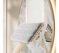 Helilyco Balai multifonction pour mains compactes - Pour le bureau, le nettoyage plat avec crochet à clip pour la maison, le bureau, les voyages - Blanc