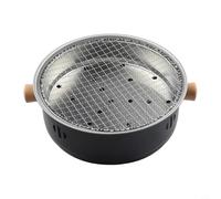 Helilyco Barbecue à charbon portable en acier inoxydable de 32,6 cm avec poignée de transport pratique et plateau amovible pour camping, fêtes de jardin, pique-nique ou plage, rouge (noir)
