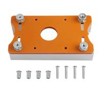 Helilyco Base de défonceuse en bois, 2 en 1 pour support compact à rainurer de 65 mm de diamètre intérieur, guide de fixation en alliage d'aluminium, chanfreinage et rainurage pour le travail du bois