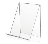 Helilyco Bibliothèque moderne en acrylique transparent, support d'affichage à angle oblique, livres articles, étagère de rangement transparente pour la maison, le bureau, la vente au détail