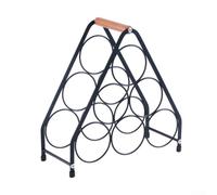Helilyco Casier à vin robuste en fer pour 6 bouteilles, assemblage facile | Peut contenir 6 bouteilles standard, encombrement compact, idéal pour les nouveaux collectionneurs, solution peu encombrante