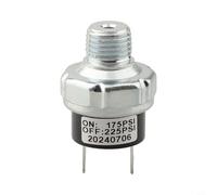 Helilyco Commutateur de compresseur d'air robuste 175-225 psi, compatible 12/24 V CC et AC, filetage 1/4 NPT pour train et klaxons à air