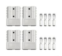 Helilyco Connecteur de batterie 50 A pour connecteur de batterie - Borne plaquée argent (gris)