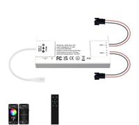 Helilyco Contrôleur de bande LED pour ESP32/pour ESP8266 avec micro, télécommande WLED App, plus de 100 modes, DC 5 V-24 V, pour max 12 A, compatible avec WS2812B/SK6812