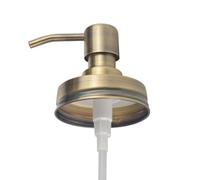 Helilyco Couvercle de pompe pour distributeur de savon en acier inoxydable avec joint d'étanchéité, résistant à la rouille pour bouchon de rechange à ouverture normale, convient aux canettes de savon